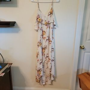 NWOT Beautiful Spaghetti strap Maxi dress. Higher in front long in back. Size XL